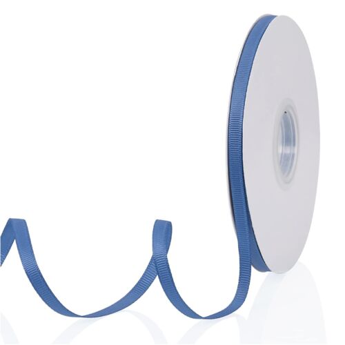 Dusty Blue 1/4" X 50 Yards Solid Color Double Faced Grosgrain Ribbon for Gift...