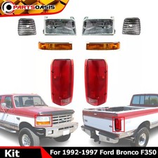 Headlights Parking Tail Light Kit For 1992-1997 Ford Bronco F-150 F-250 F350