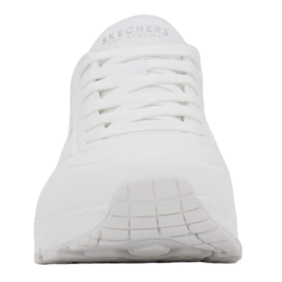 Skechers da Uomo Uno Stand On Air Scarpe Sportive con Memory Foam Bianche 52458 - Immagine 4 di 4