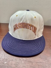 Vintage Washington Huskies Hat Cap Snapback Pro Line Distressed Script UDUB