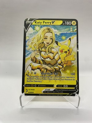 Katy Perry V Gold Metal Pokmon Card-Collectible Gift DisplayChristmas |  eBay
