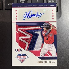 Jabin Trosky 2019 Panini USA Stars & Stripes Silhouettes Auto LOGO Patch 2/3