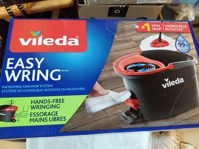 Vileda Easy Wring Spin Mop, Bucket Floor Cleaning System, MOP HEAD IS NEW!