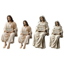 Desk Companion Figurine Sculpture Religious Home Decors Marys/Jesuses Christ