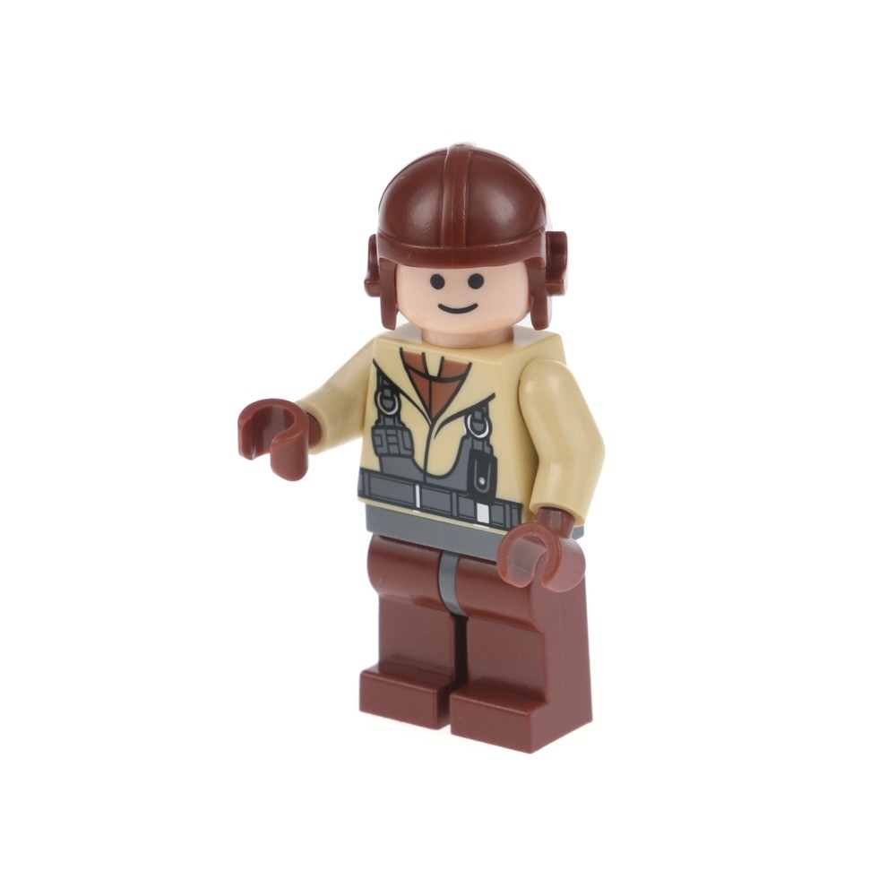 1x LEGO Star Wars Naboo Fighter Pilot Minifigure Cap Brown 7660 SW0160