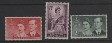 1954 Australia ROYAL VISIT Complete Set of 3 MUH Mint Unhinged Stamps