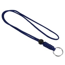 18" Paracord Lanyard with Keyring Necklace Cord Badge Holder Strap, Blue