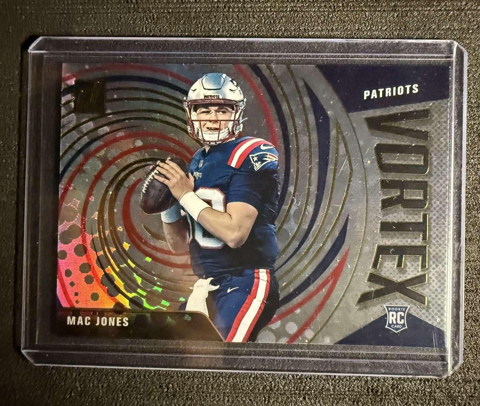 2021 Donruss Mac Jones Vortex Rookie RC SP No. VTX-MJO Pats