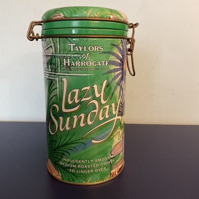 Vintage Taylors of Harrogate LAZY SUNDAY Kaffeedose Dose mit Verschluss - seltene Dose