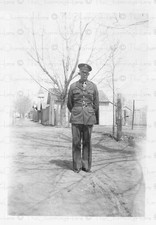 Vintage Photo 1910s Identified Soldier Henry Eades Jr WWI Uniform