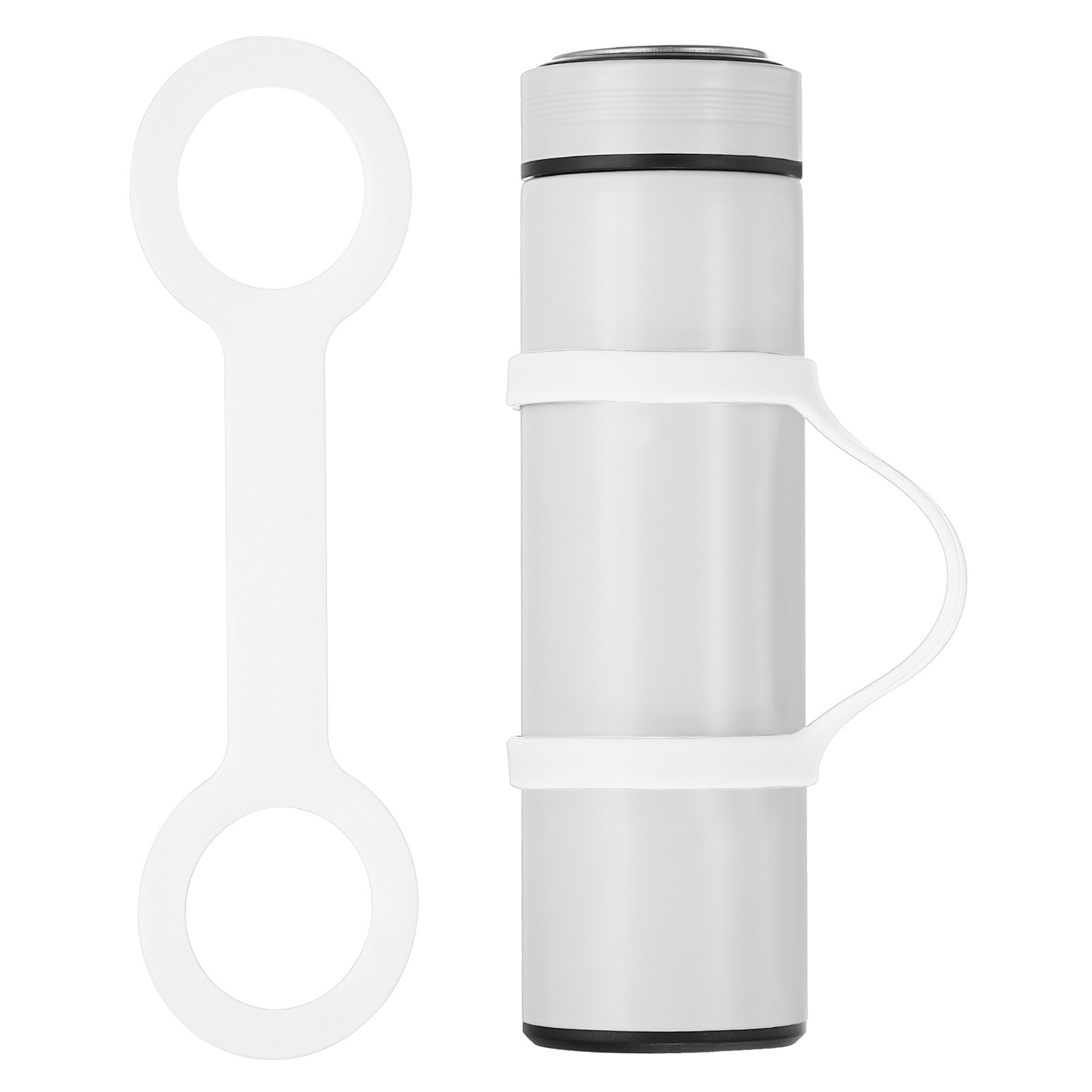 Water Bottle Carrier Grip Silicone Water Handle Grip, White