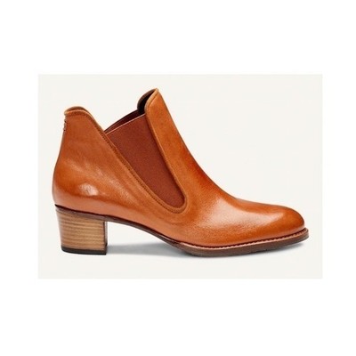 Sarah Flint Chestnut Vachetta Bootie Ankle Boot Ellie x Gravati Size 38 US 8