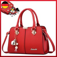 Damen Tasche Handtasche Leder Shopper Henkeltasche Schultertasche