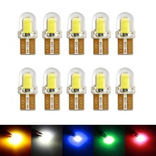 10PCS T10 W5W 12V COB LED Bulbs for License Plate Parking and Clearance Lights