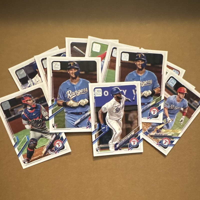 Topps 2021 Series 2 Texas Rangers 12-Card Lot Heim Solar Dietrich Apostel