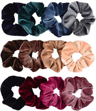 12 Pack Hair Scrunchies Premium Velvet Scrunchy Elastic Hair Bands for Girls, Wo