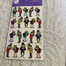 Vintage John Grossman Gifted Line Stickers The Croak Club Frogs