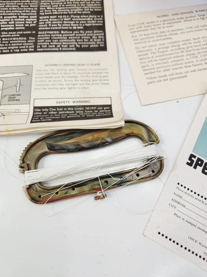 COX Fokker D-VII WWI Gas Engine .049 Tether Plane Control Dogfight Untested  - Image 3 of 4