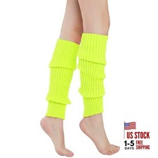 Leg Warmers for Women 80s Ribbed Knit Leg Warmer Custume One Size Fluorescein