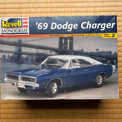 Unassembled, unopened Revell MONOGRAM '69 Dodge Charger 1/25 scale plastic m