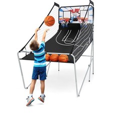 Foldable Double Shot Basketball Arcade Game Free-Throw Basketball Challenge Game