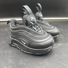Nike Air Max 97 Sneaker Tennis Shoe Toddler 4 C Classic All Triple Black Color