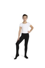 Capezio Boys' Tactel Footed Tight Medium Black