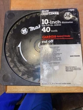 Craftsman 10" 40 Tooth Carbide Tipped Circular Saw Blade New