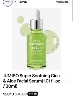 Jumiso Super Soothing Cica & Aloe Hydrating Serum 1.01 fl oz / 30ml