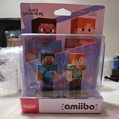 Super Smash Bros. Minecraft Series Steve and Alex Amiibo 2-Pack - BRAND NEW