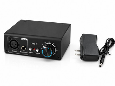 Professional 2 Channel Microphone Preamp w/48V Phantom Power XLR Audio Amp