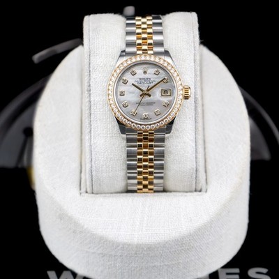 Rolex Lady-Datejust Mother Of Pearl Diamond Two Tone Yellow Gold Diamond Jubilee