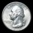 1936-D Washington Quarter Silver ---- Gem BU Coin --- #KK369