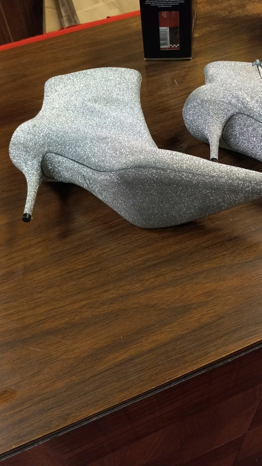 Balenciaga Glitter Silver Booties Size 41 US 10 Made In Italy Women's - Image 2 of 4