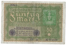 Germany 50 Mark, 1919, P-66, Used