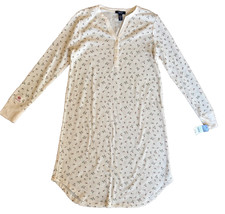 Chaps Floral Nightgown Size M Cotton Blend NWT Floral Grannycore Preppy Holiday