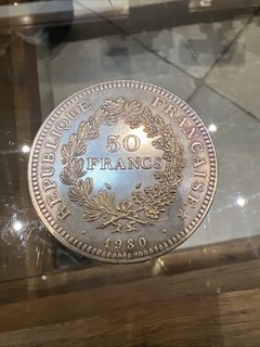 pièce argent 50 francs hercule 1980