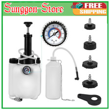 3L Brake Bleeder Kit Manual Fluid Pump with 4 Master Cylinder Adapters 1L Bottle