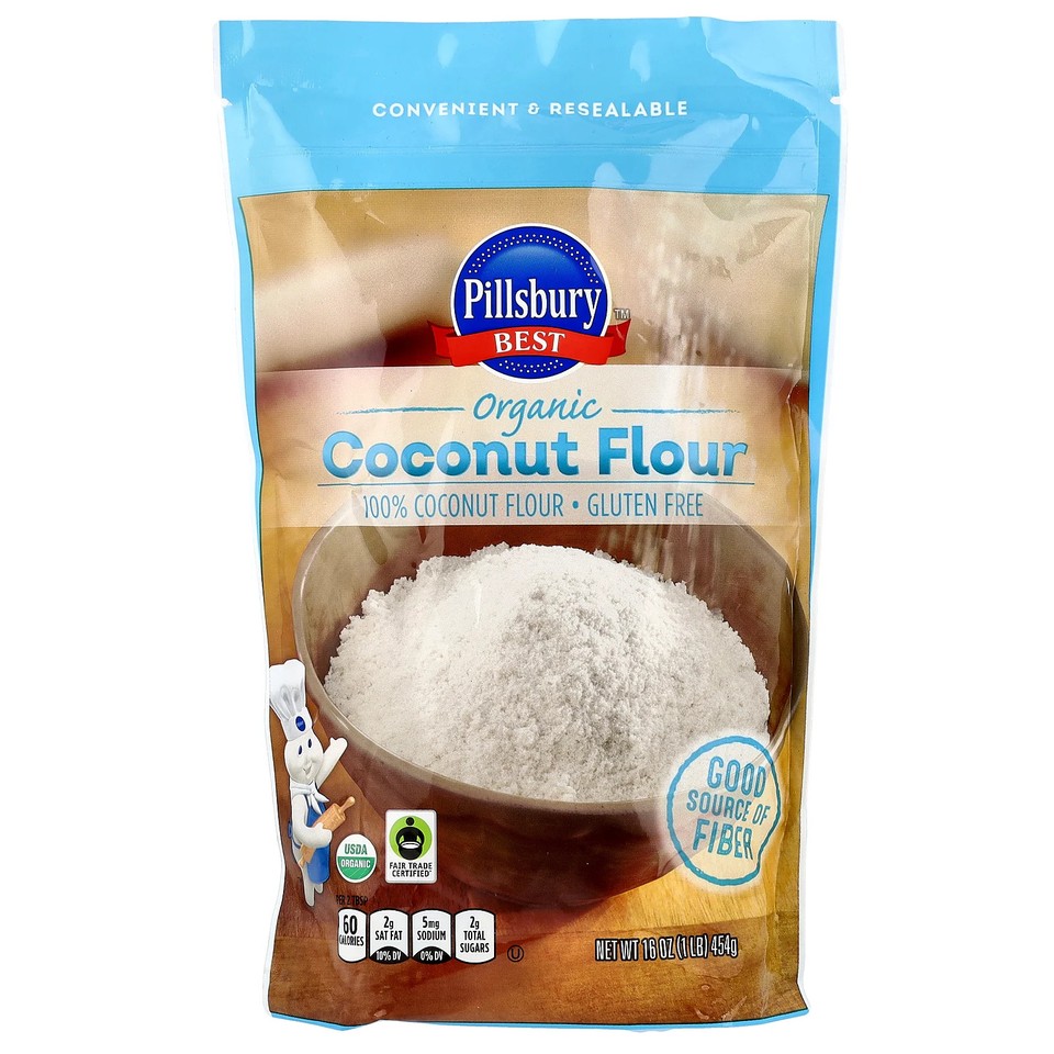 Organic Coconut Flour, 16 oz (454 g)