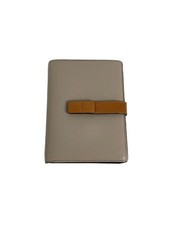 Loewe Fold Wallet Vertical Bifold Leather Beige Ladies' C660S87X01 Used