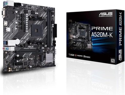 ASUS Prime A520M-K Mainboard Sockel AM4 (AMD Ryzen, M.2 USB 3.2 Gen 2 Typ-A)