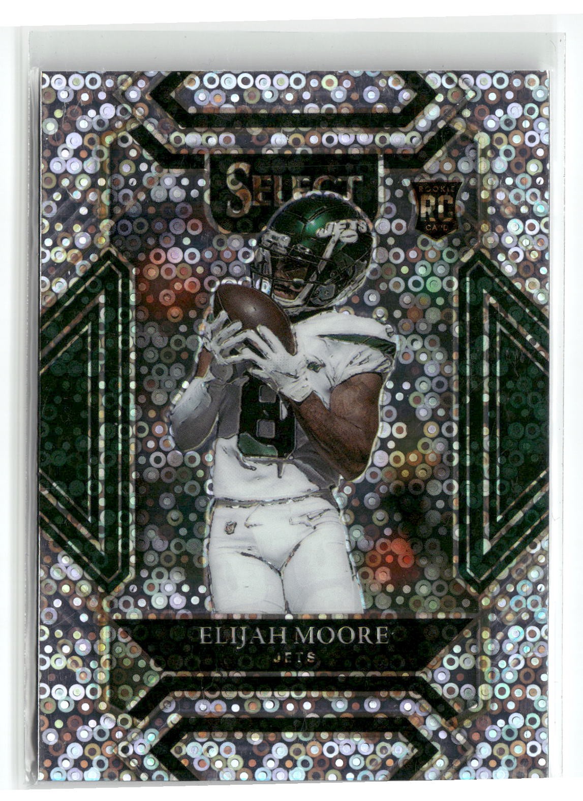 2021 Panini Select #256 Elijah Moore Disco Prizm New York Jets