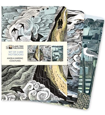 Angela Harding: Coastlines Set of 3 MIDI Notebooks Flame Tree Publishing Buch