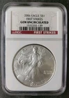 2006 $1 American Silver Eagle Dollar NGC Gem Uncirculated
