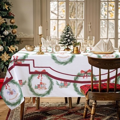 Christmas Tablecloth Digital Print Table Cover Christmas Decor Various Sizes 7140