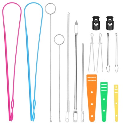 16 Pieces Bodkin Threader Drawstring Threader Set Drawstring Replacement Tools