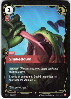 Shakedown Foil 033/298 Origins Riftbound League of Legends