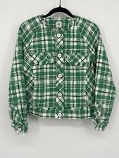 CABI Jacket Green Tweed Women s Medium