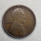 1916-S Wheat Cent Penny  Lincoln G/F Good to Fine