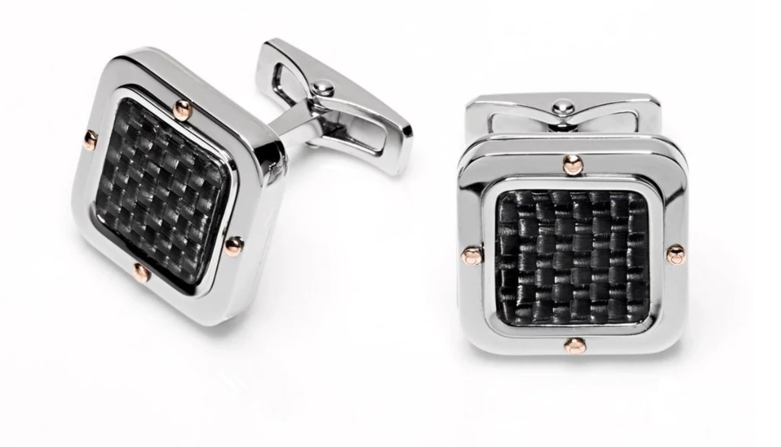 Мужские запонки BARAKA PS261251ROCO000000 Black-One из нержавеющей стали и углеродного волокна 117090₽